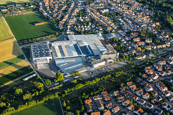 Baustelle zum Bau des neuen Verwaltungsgebäudes der Kardex Remstar in Bellheim im Bundesland Rheinland-Pfalz, Deutschland