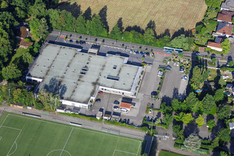 Technologiepark aus Nordosten mit MVZ Herxheim GbR und MRT Radiologie LD-SUEW in Herxheim bei Landau im Bundesland Rheinland-Pfalz, Deutschland