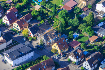Baustelle zur Totalrenovierung eines EFH in der Waldstr in Kandel im Bundesland Rheinland-Pfalz, Deutschland