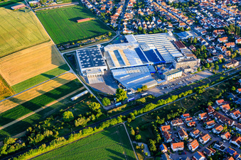 Baustelle zum Bau des neuen Verwaltungsgebäudes der Kardex Remstar in Bellheim im Bundesland Rheinland-Pfalz, Deutschland