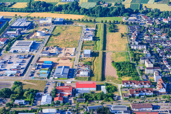 Gewerbegebiet Im Niedersand aus Norden in Offenbach an der Queich im Bundesland Rheinland-Pfalz, Deutschland
