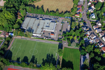 Technologiepark aus Nordosten mit MVZ Herxheim GbR und MRT Radiologie LD-SUEW in Herxheim bei Landau im Bundesland Rheinland-Pfalz, Deutschland