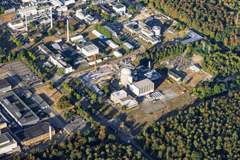 Karlsruhe Institut für Technologie - Campus Nord mit Mehrzweckforschungsreaktor Karlsruhe im Ortsteil Leopoldshafen in Eggenstein-Leopoldshafen im Bundesland Baden-Württemberg, Deutschland