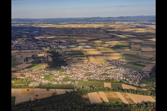 Hördt von Osten im Bundesland Rheinland-Pfalz, Deutschland