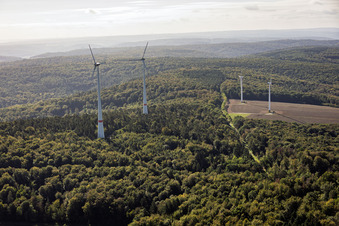 Windpark Binselberg im Ortsteil Raibach in Groß-Umstadt im Bundesland Hessen, Deutschland