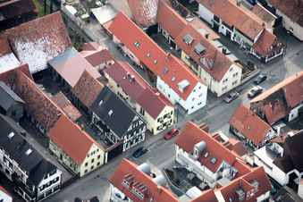 Kandel, Rheinstr im Bundesland Rheinland-Pfalz, Deutschland von oben gesehen