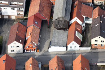 Kandel, Rheinstr im Bundesland Rheinland-Pfalz, Deutschland aus der Drohnenperspektive