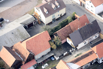 Schrägluftbild von Kandel, Rheinstr im Bundesland Rheinland-Pfalz, Deutschland