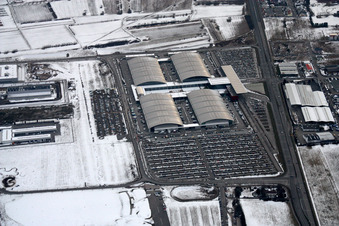 Dm-arena, Neue Messe im Ortsteil Forchheim in Rheinstetten im Bundesland Baden-Württemberg, Deutschland