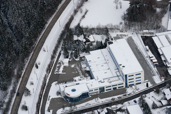 Ittersbach, Industriegebiet im Ortsteil Im Stockmädle in Karlsbad im Bundesland Baden-Württemberg, Deutschland von einer Drohne aus