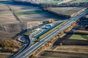 Rastplatz Rheinaue an der B9 in Leimersheim im Bundesland Rheinland-Pfalz, Deutschland