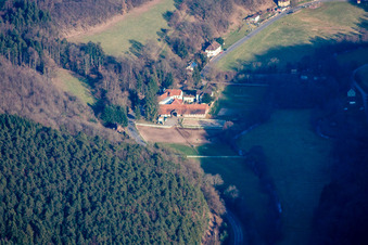 Dorfansicht im Ortsteil Sankt Germanshof in Bobenthal im Bundesland Rheinland-Pfalz, Deutschland