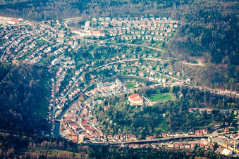 Luftbild von Schloss Neuenbürg im Bundesland Baden-Württemberg, Deutschland