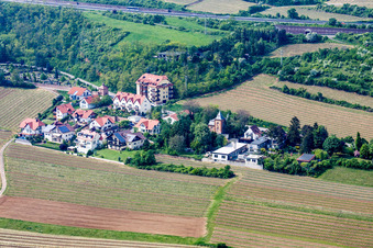 Ortsteil an der Sausenheimerstraße in Neuleiningen im Bundesland Rheinland-Pfalz, Deutschland