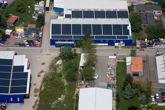Luftbild von Industriestr in Hagenbach im Bundesland Rheinland-Pfalz, Deutschland