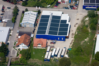 Luftaufnahme von Industriestr in Hagenbach im Bundesland Rheinland-Pfalz, Deutschland