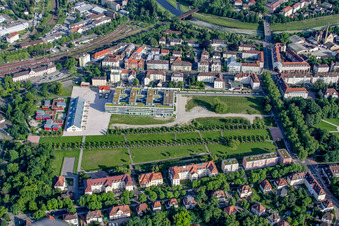 Landratsamt an der Ludwigsfeste in Rastatt im Bundesland Baden-Württemberg, Deutschland