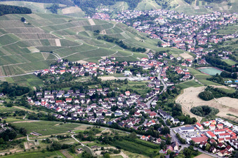 Steinbach von Nordwesten in Baden-Baden im Bundesland Baden-Württemberg, Deutschland