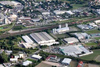 Industriegebiet Franz-John-Straße in Achern im Bundesland Baden-Württemberg, Deutschland