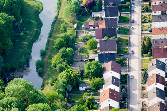 Elsässerstr in Kandel im Bundesland Rheinland-Pfalz, Deutschland aus der Vogelperspektive