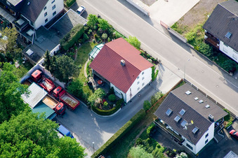 Drohnenaufname von Elsässerstr in Kandel im Bundesland Rheinland-Pfalz, Deutschland