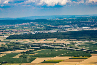 Autobahnkreuz Walldorf A6 und A5 im Ortsteil Rot in St. Leon-Rot im Bundesland Baden-Württemberg, Deutschland