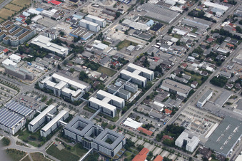 Gewerbegebiet mit SAP SE in Walldorf im Bundesland Baden-Württemberg, Deutschland