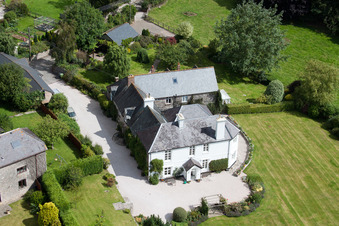 Ipplepen im Bundesland England, Großbritanien aus der Luft