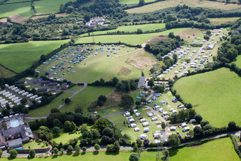 Totnes im Bundesland England, Großbritanien von oben