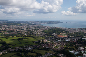Totnes im Bundesland England, Großbritanien aus der Luft