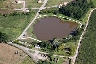 Lamnay im Bundesland Sarthe, Frankreich aus der Luft