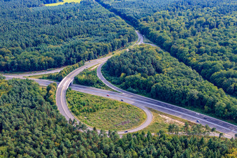 A65 Autobahnausfahrt 22 Kandel Süd im Bundesland Rheinland-Pfalz, Deutschland