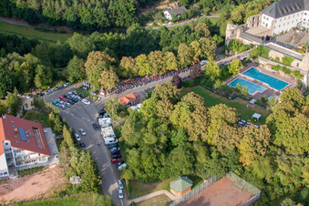 Drohnenaufname von Altleiningen im Bundesland Rheinland-Pfalz, Deutschland