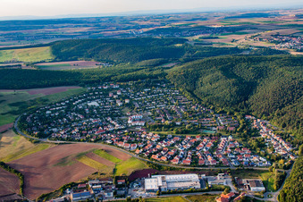 Luftbild von Ortsteil Steinborn in Eisenberg im Bundesland Rheinland-Pfalz, Deutschland