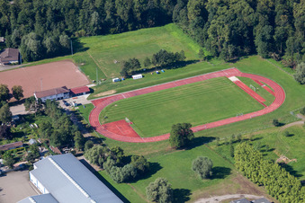 Ensemble der Sportplatzanlagen Am Sportplatz in Appenweier im Bundesland Baden-Württemberg, Deutschland