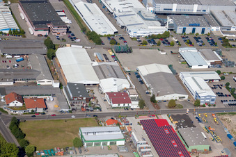 Schrägluftbild von Appenweier, Industriegebiet im Bundesland Baden-Württemberg, Deutschland