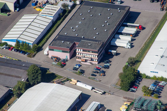 Schrägluftbild von Trans-o-flex in Appenweier im Bundesland Baden-Württemberg, Deutschland