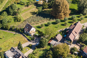 Im Ries im Ortsteil Fessenbach in Offenburg im Bundesland Baden-Württemberg, Deutschland aus der Luft