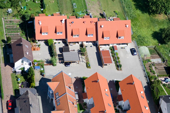 Brehmstr im Ortsteil Minderslachen in Kandel im Bundesland Rheinland-Pfalz, Deutschland vom Flugzeug aus
