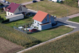 Neubaugebiet Im Unterfeld im Ortsteil Schaidt in Wörth am Rhein im Bundesland Rheinland-Pfalz, Deutschland aus der Luft