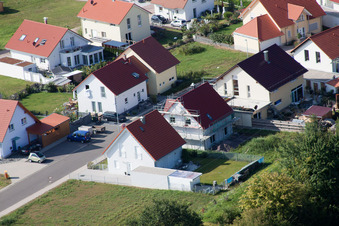 Luftbild von Neubaugebiet An d. Anhaide im Ortsteil Schaidt in Wörth am Rhein im Bundesland Rheinland-Pfalz, Deutschland