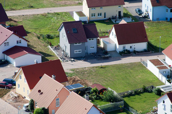 Neubaugebiet An d. Anhaide im Ortsteil Schaidt in Wörth am Rhein im Bundesland Rheinland-Pfalz, Deutschland aus der Luft