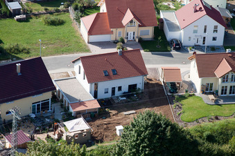 Neubaugebiet An d. Anhaide im Ortsteil Schaidt in Wörth am Rhein im Bundesland Rheinland-Pfalz, Deutschland von oben gesehen