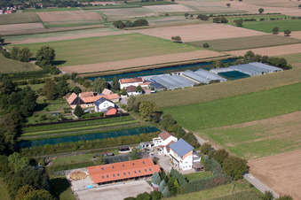 Gärtnerei in Vollmersweiler im Bundesland Rheinland-Pfalz, Deutschland aus der Luft