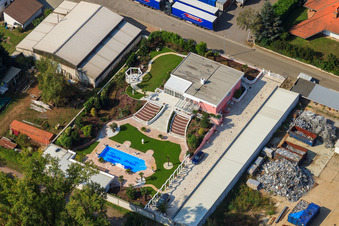 Luftbild von Rheinaue in Hördt im Bundesland Rheinland-Pfalz, Deutschland