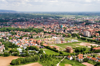 Landau-West in Landau in der Pfalz im Bundesland Rheinland-Pfalz, Deutschland aus der Luft