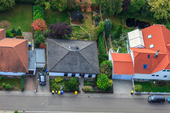 Im Mühlegarten in Eppelsheim im Bundesland Rheinland-Pfalz, Deutschland aus der Luft