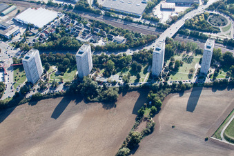 Oggersheim, An der Froschlache im Ortsteil Friesenheim in Ludwigshafen am Rhein im Bundesland Rheinland-Pfalz, Deutschland