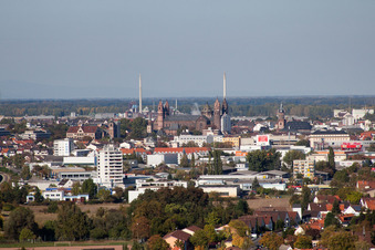 Kaiserdom von Süden in Worms im Bundesland Rheinland-Pfalz, Deutschland