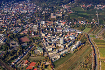 Hochhaussiedlung an der Böhlstr in Neustadt an der Weinstraße im Bundesland Rheinland-Pfalz, Deutschland